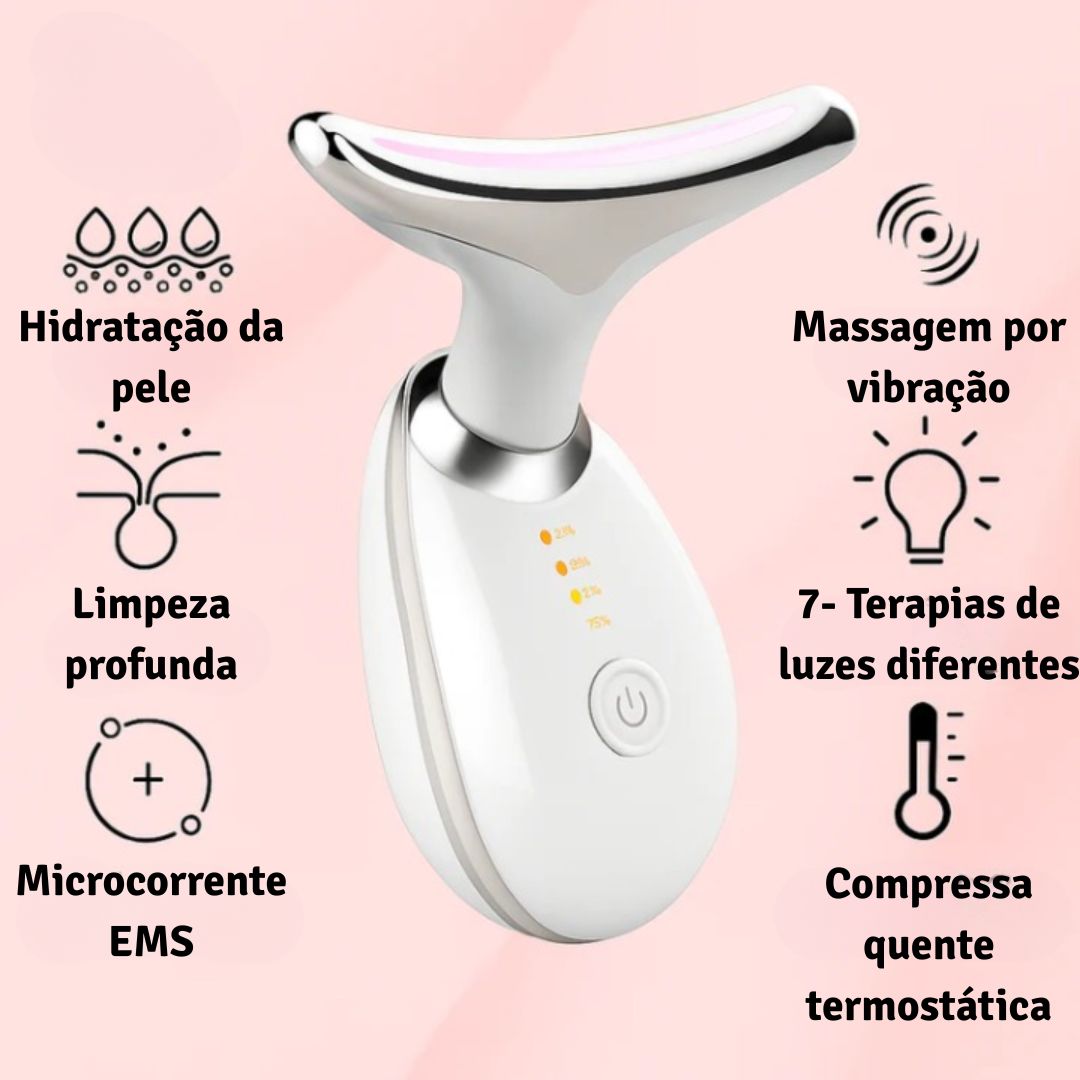 Massajador de beleza 7-LED :Um mini spa em casa
