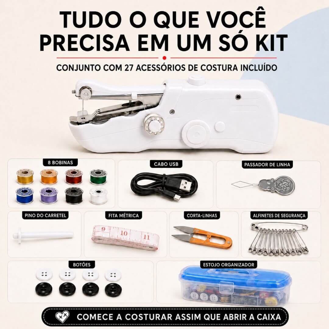 Máquina de costura de bolso | CosturaFácil™