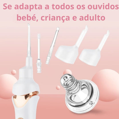 Limpador de orelhas elétrico |  Limpo