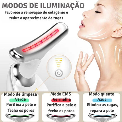 Massajador de beleza 7-LED :Um mini spa em casa