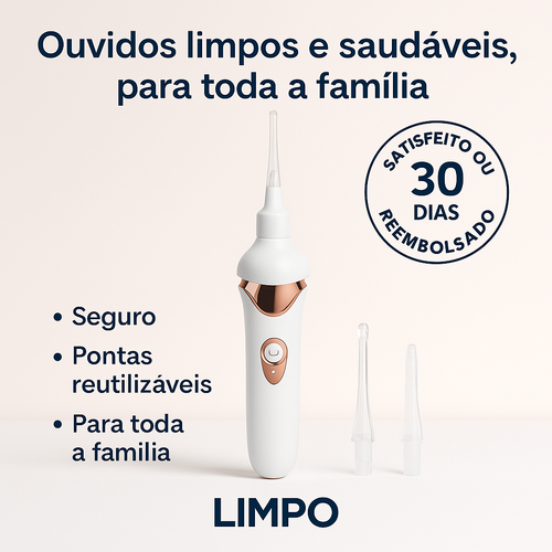 Limpador de orelhas elétrico |  Limpo