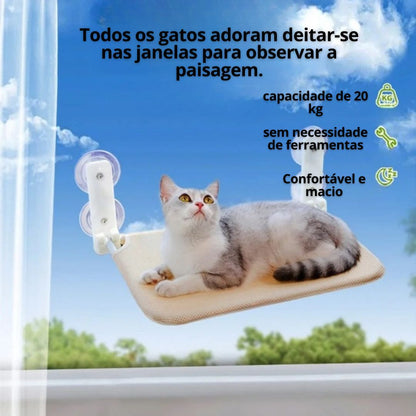 Rede para gatos para janela | Gato Feliz